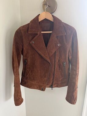 Blank NYC Brown Suede Moto Jacket